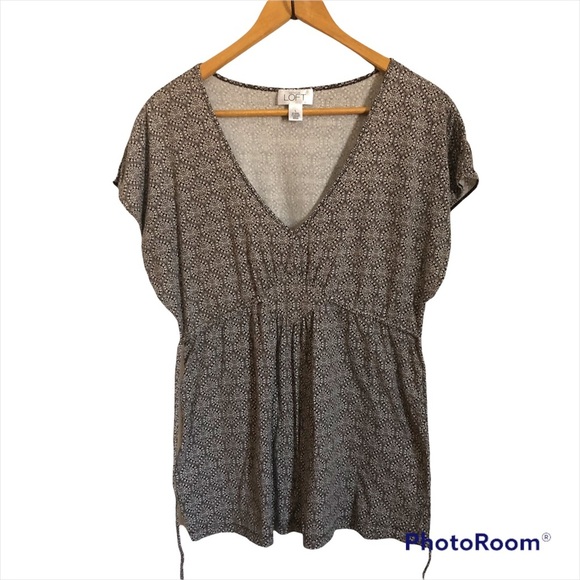 LOFT Tops - Ann Taylor Loft Top Brown/Cream L